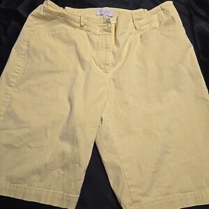 Talbots Women’s Perfect Shorts Yellow Size 14W